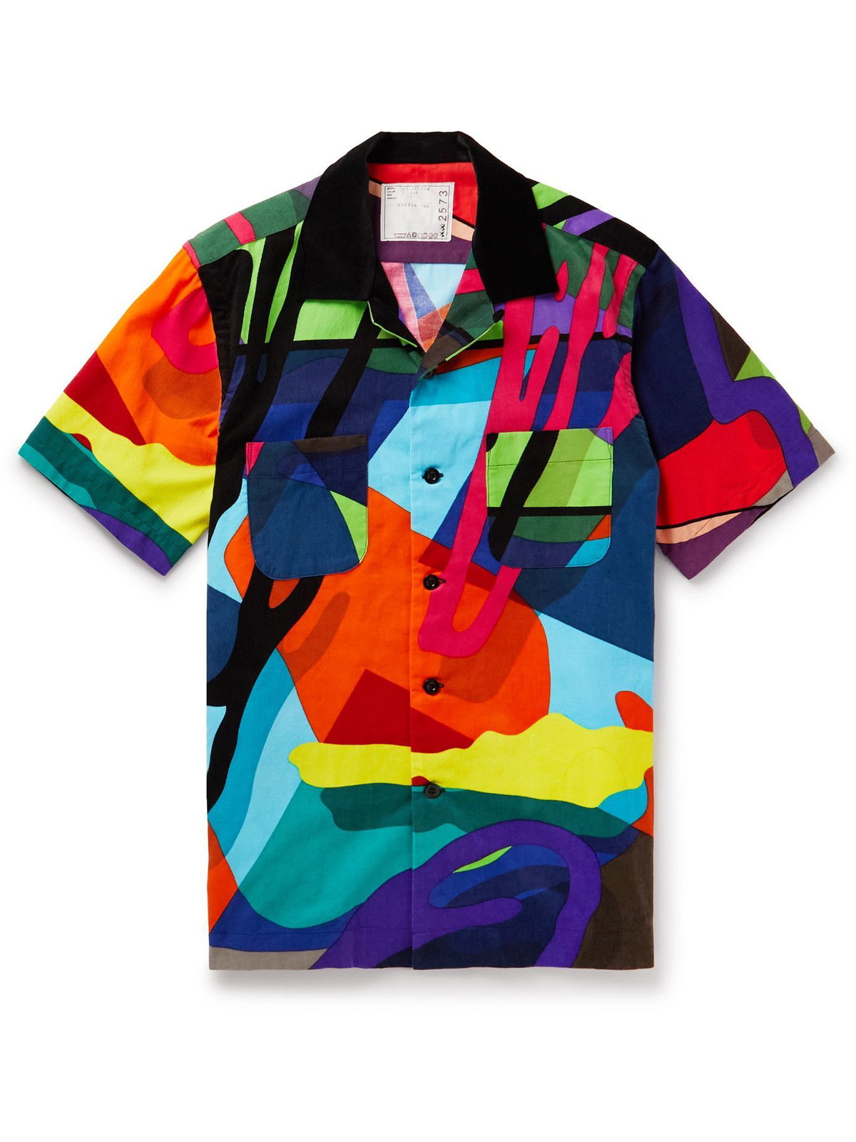 Sacai Red Kaws Shirt Sacai KAWS Flock Print T-shirt HBX