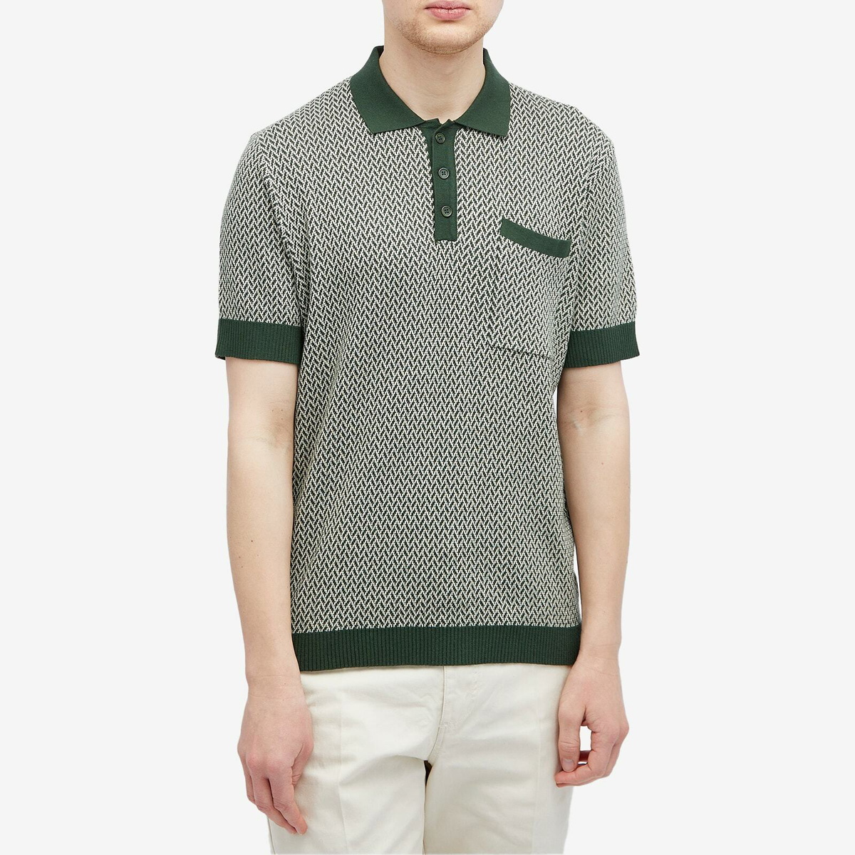 Percival Men's Casa Martini Polo Shirt in Forest Percival