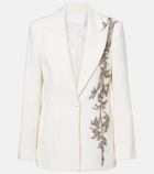 Costarellos Lesia embellished wool-blend blazer