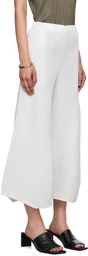 PLEATS PLEASE ISSEY MIYAKE Off-White Thicker Bottoms 2 Trousers