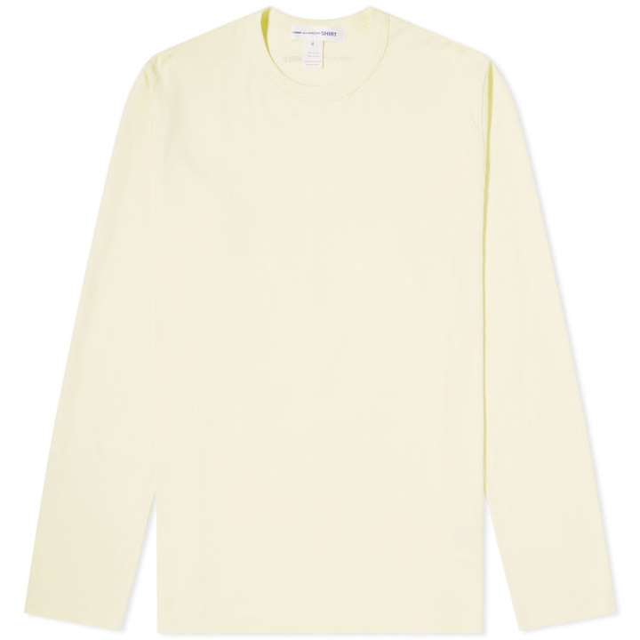 Photo: Comme des Garcons SHIRT Long Sleeve Logo Tee Yellow