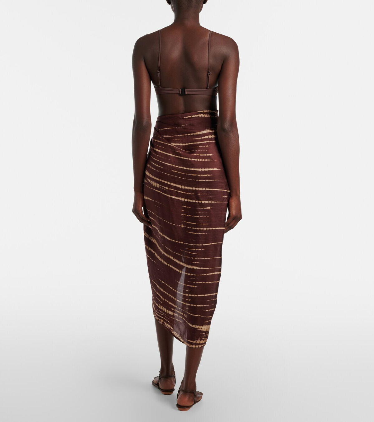 Anna Kosturova Tie-dye silk beach cover-up