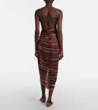 Anna Kosturova Tie-dye silk beach cover-up