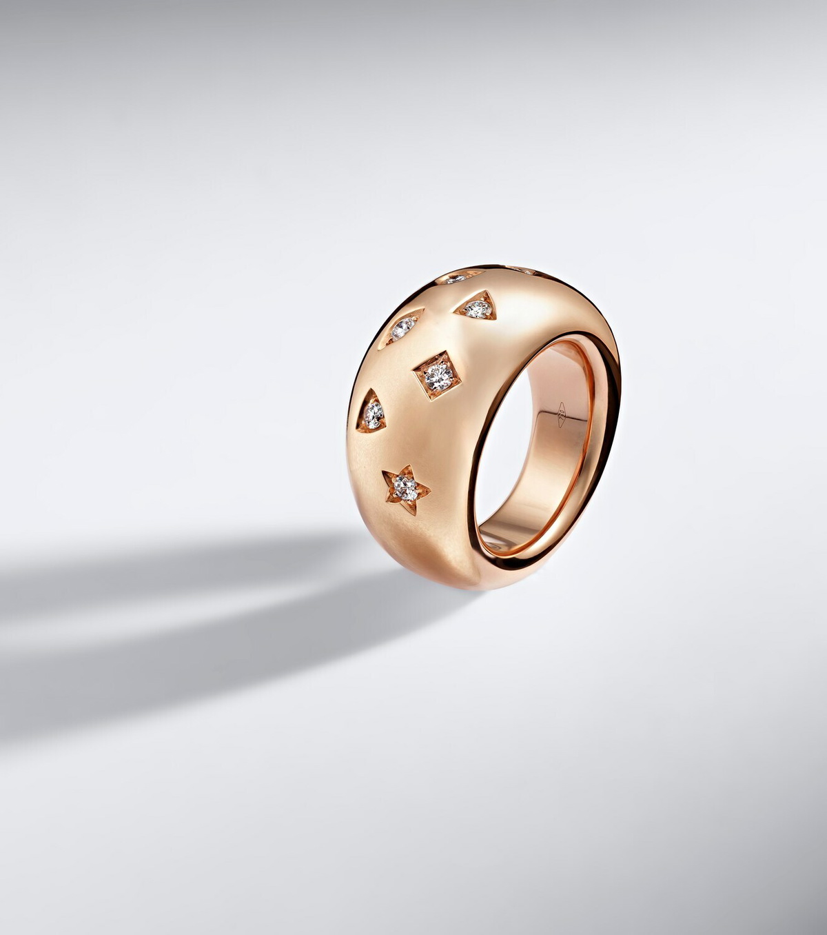 Pomellato Iconica 18kt rose gold ring with diamonds