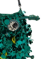 Anya Hindmarch Beetle Sequin-embellished Satin Cross-body bag - Teal - One Size