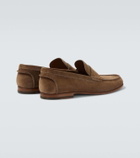 Dunhill Heddon Flex suede penny loafers