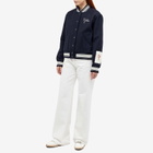 Golden Goose Women's Golden Star Bomber Jacket in Dark Blue/White