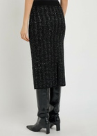 Veronica Beard Corbin Sequin-embellished Knit Midi Skirt Black