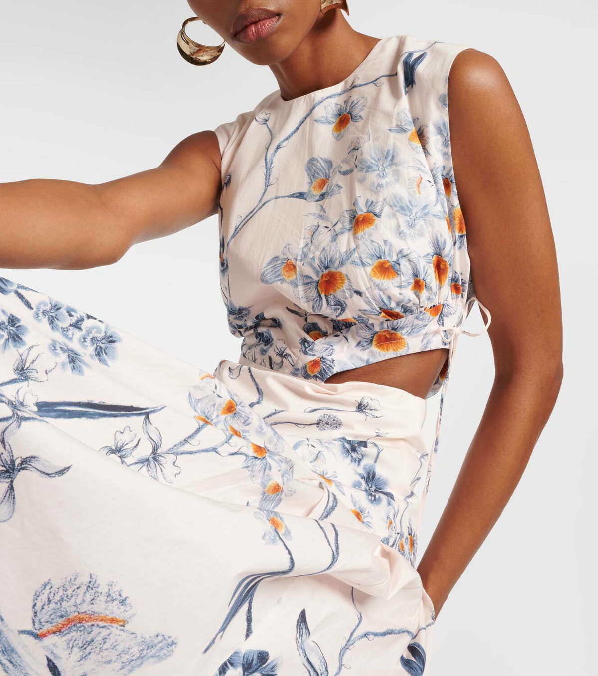 Agua by Agua Bendita Otono Petalo cotton poplin midi dress Agua by Agua  Bendita