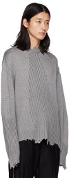 C2H4 Gray Arc Sculpture Sweater