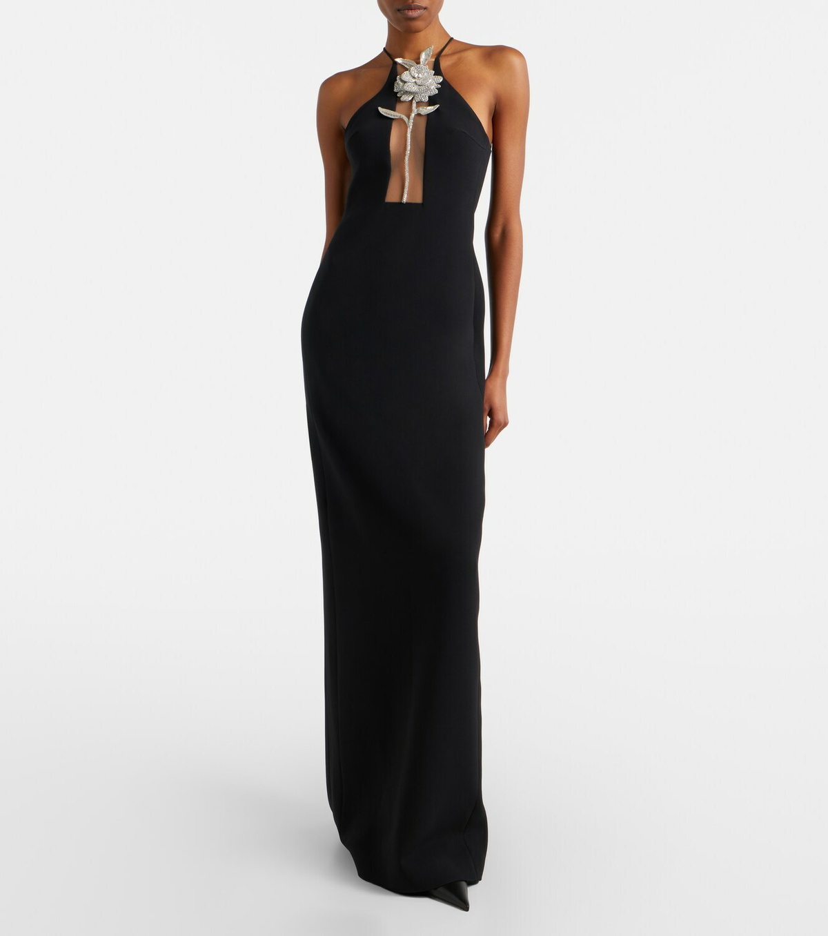 David Koma Embellished halterneck gown