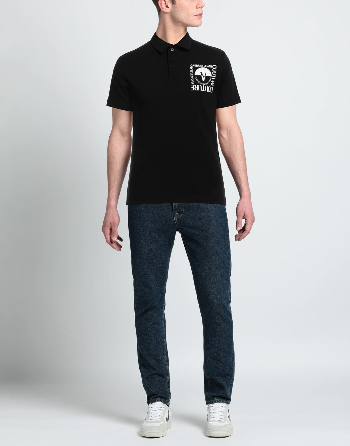 Versace Jeans Couture Mens Polo shirt in Black