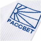 PACCBET Men's Sun Logo Sock in White