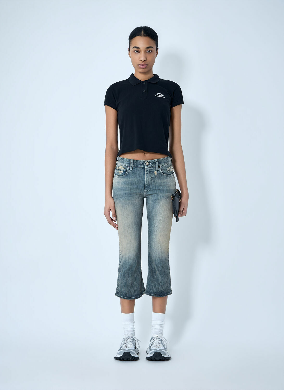 Balenciaga Cropped Polo Shirt