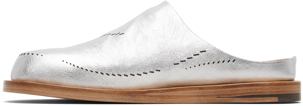 POST ARCHIVE FACTION (PAF) Silver Breath Slip-on Loafers