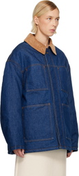 AMI Paris Blue Padded Worker Denim Jacket