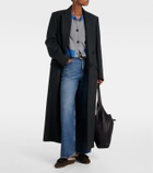Hogan H693 shearling-lined suede slippers