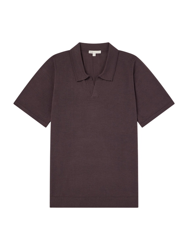 Photo: Onia - Merino Wool Polo Shirt - Brown