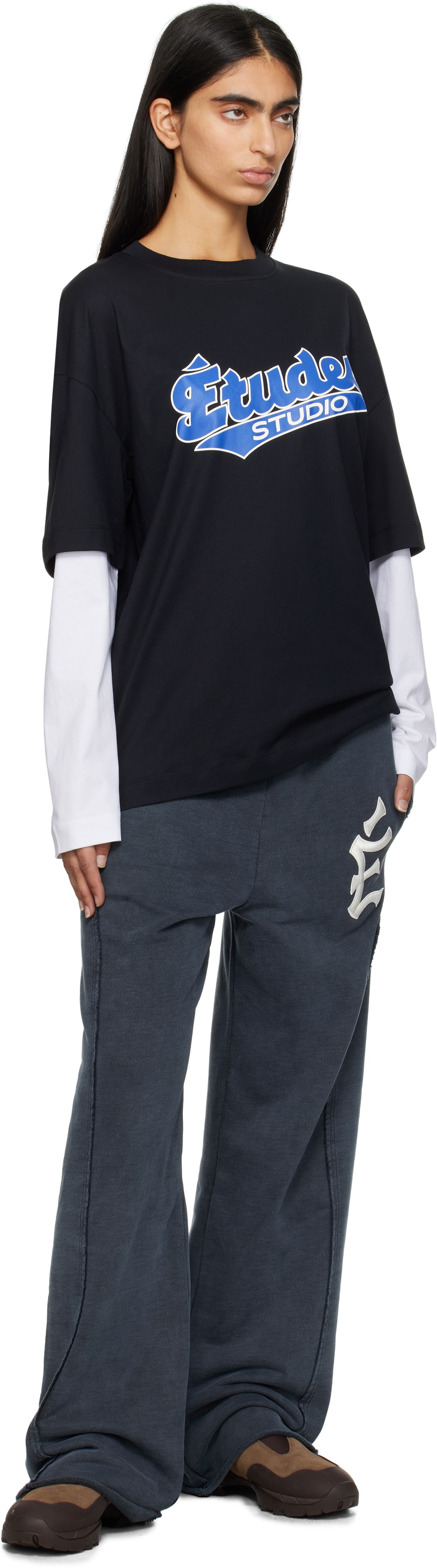 Études Black Double Sleeve T-shirt