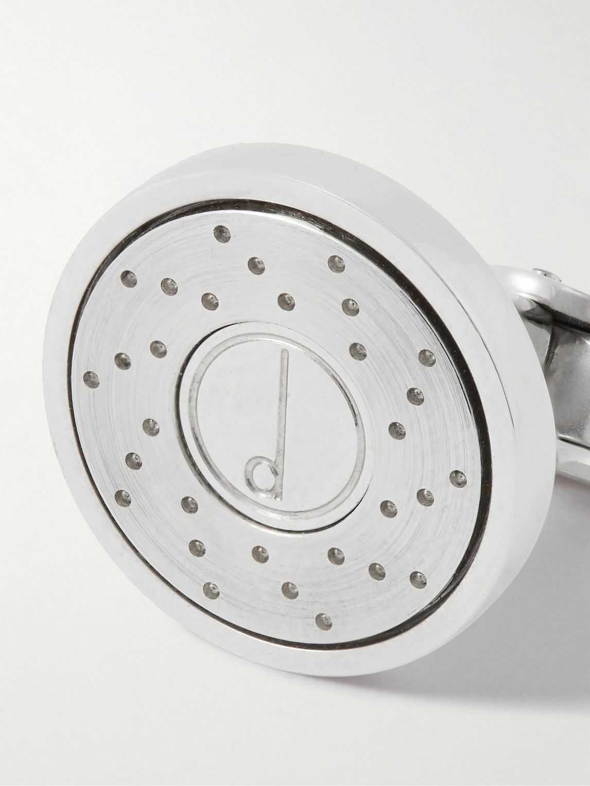 Dunhill - D Series Disc Platinum-Plated and Enamel Cufflinks