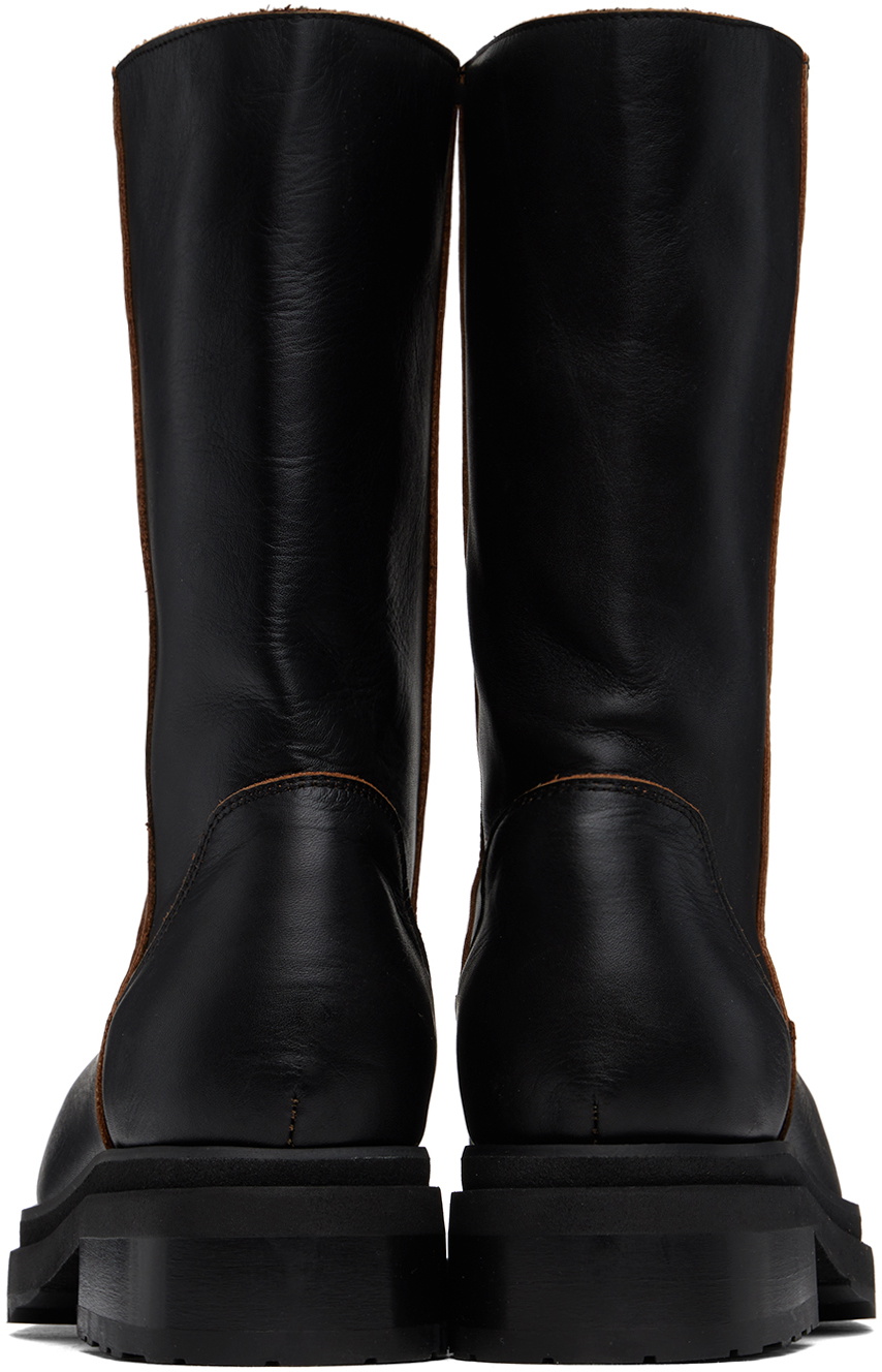 Eckhaus Latta Black Stacked Boots Eckhaus Latta Eckhaus Latta Black Stacked Boots Eckhaus Latta