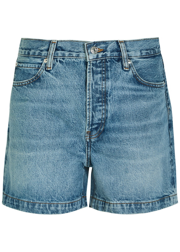 Photo: Frame The Everyday Denim Shorts Light Blue