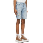 Levis Blue 511 Slim Cut-Off Shorts