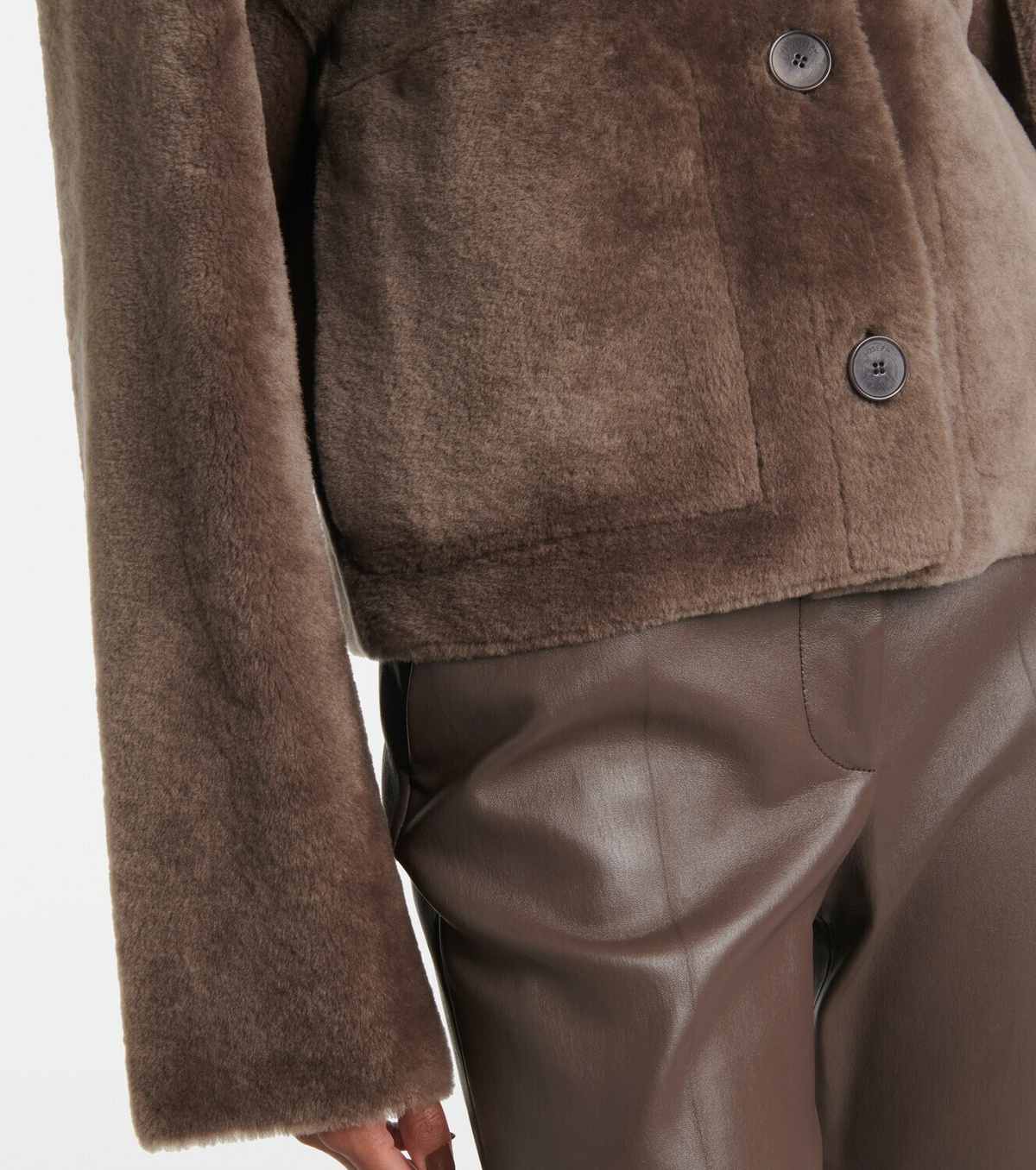 Joseph Reversible shearling and leather jacket