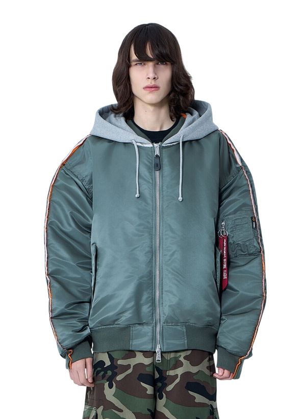 Photo: VETEMENTS Bomber Jacket with Attached Hood