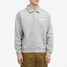 Bram's Fruit Men's Gardening Polo Half Zip Sweat in Grey