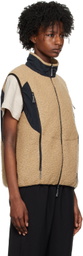 ROA Beige Polar Zip-Up Vest