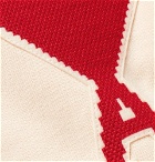 AMI - Logo-Appliquéd Fleece-Back Cotton-Jersey Hoodie - Cream