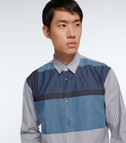 Comme des Garcons SHIRT - Long-sleeved cotton patchwork shirt