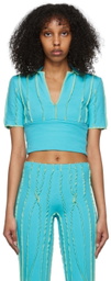 Helenamanzano SSENSE Exclusive Blue Polo