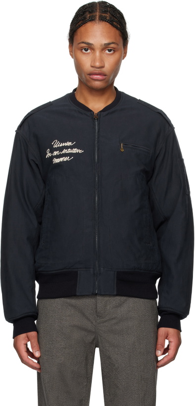 Photo: visvim Navy Gunner Acala Reversible Bomber Jacket