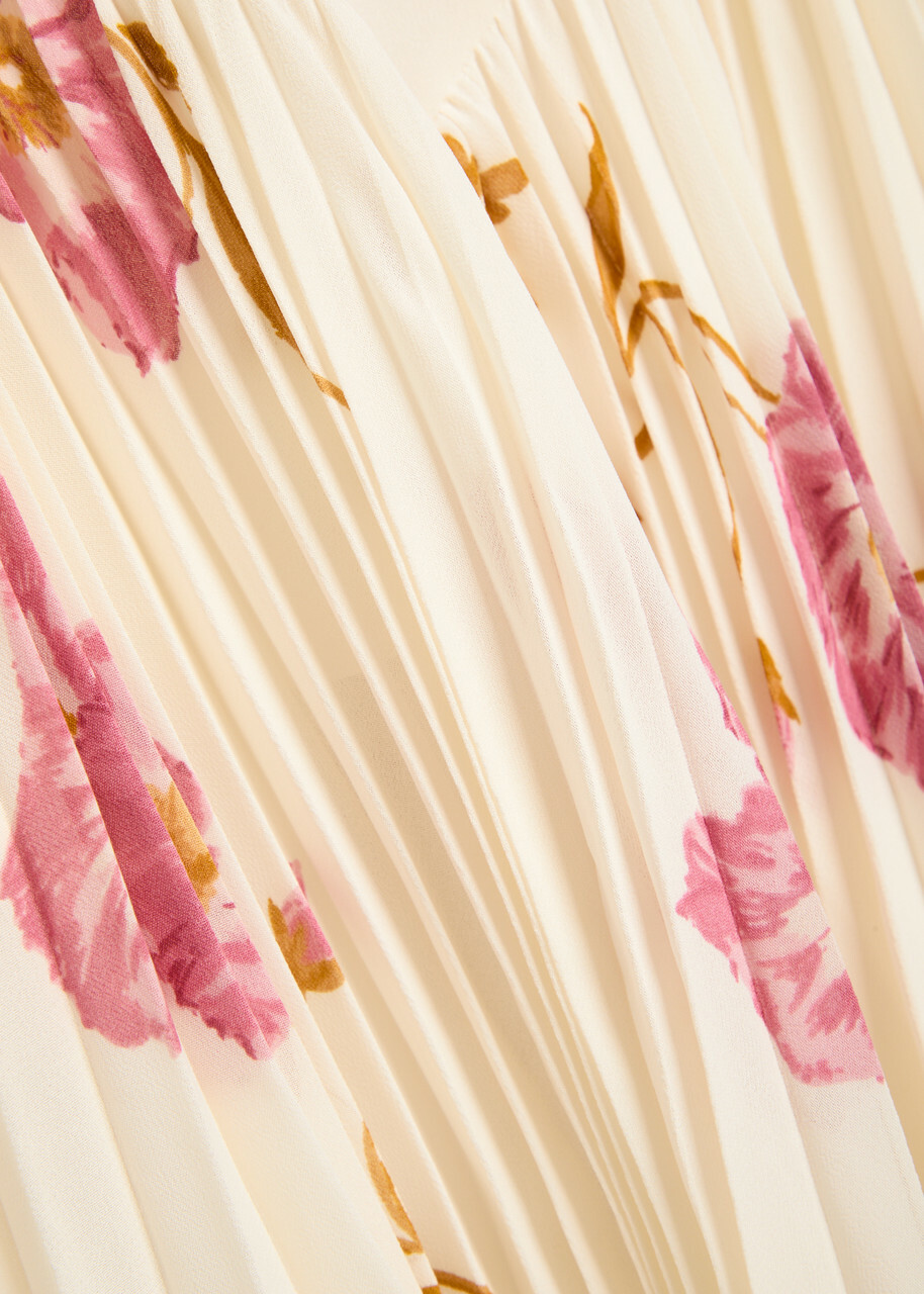 Reformation Aiko Floral-print Chiffon Midi Dress Multicoloured