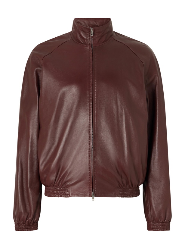 Photo: Acne Studios - Lokot Leather Jacket - Burgundy