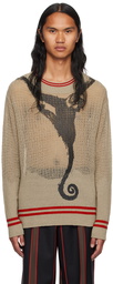 Vivienne Westwood Taupe Distressed Sweater