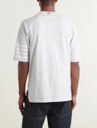 Thom Browne - Striped Cotton Jersey T-Shirt - Gray