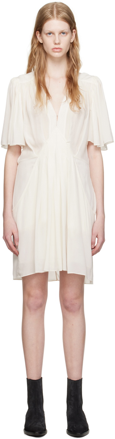 【送料&関税込】Marant Atoile Ecru Mini Dress Isabel Marant Etoile White Edolia Minidress Isabel Marant Etoile