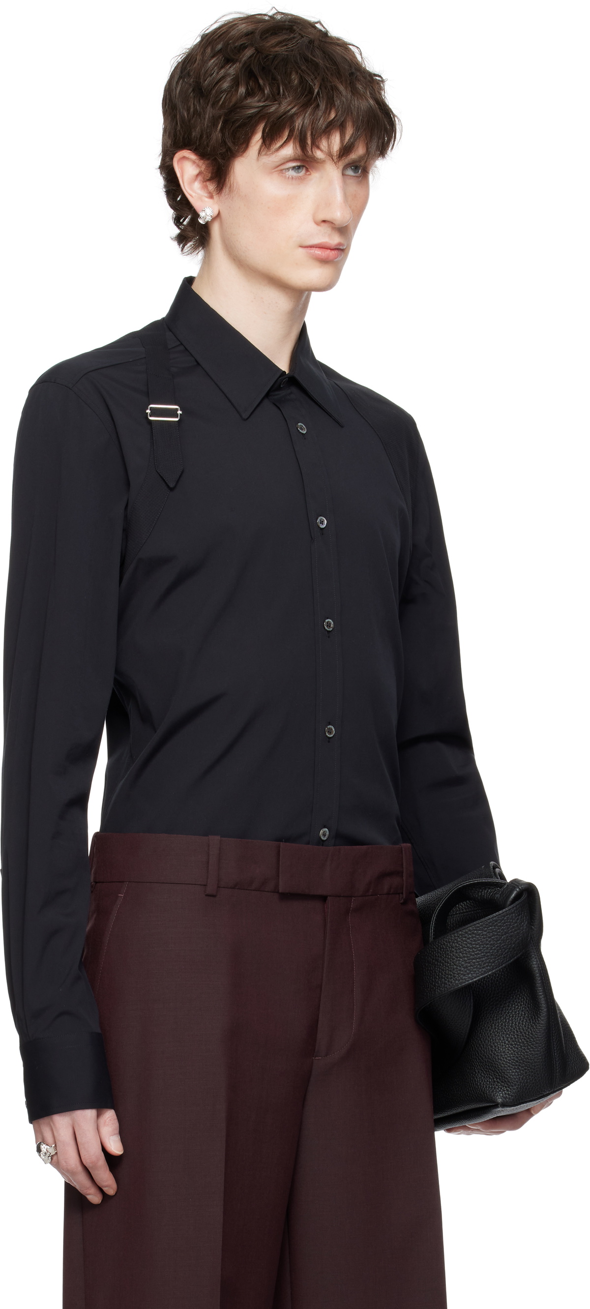 McQueen Black Harness Shirt