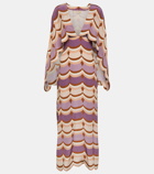 Adriana Degreas Scalloped silk maxi dress