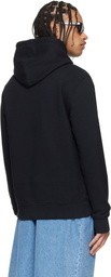AMI Paris Black Cotton Red Ami de Coeur Hoodie