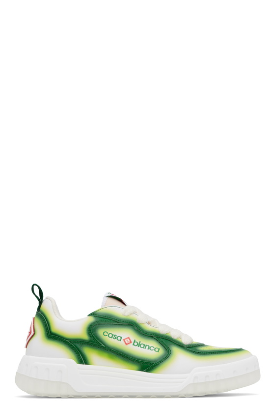 Photo: Casablanca White & Green Court Sneakers