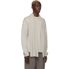 Deveaux New York Off-White Cashmere Scarf Sweater