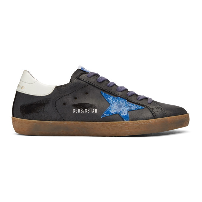 Photo: Golden Goose Black and Blue Superstar Sneakers