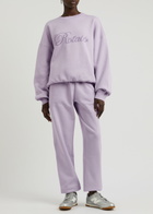 Rotate Sunday Logo-embroidered Cotton Sweatshirt Purple