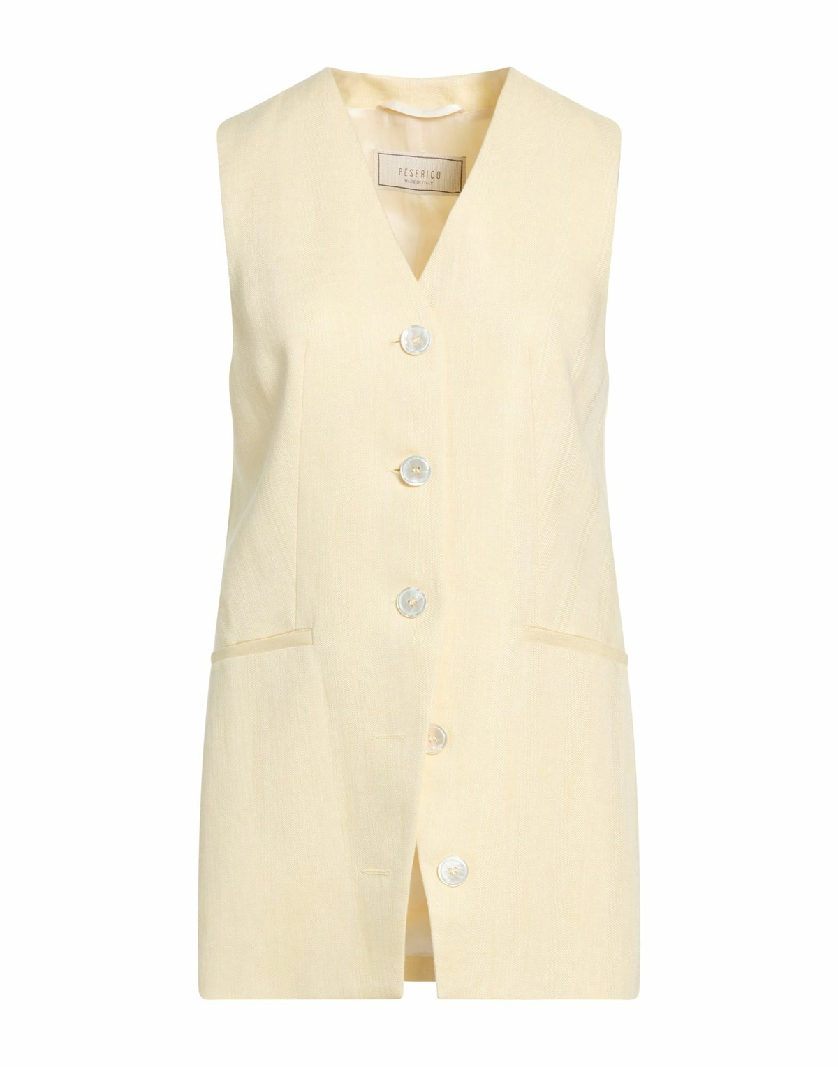 Peserico Womens Tailored Vest Pastel in Yellow