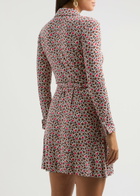 Diane Von Furstenberg Didi Printed Stretch-jersey Mini Wrap Dress Red