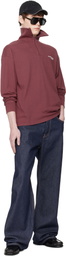 Acne Studios Red Zip-Up Logo Sweatshirt